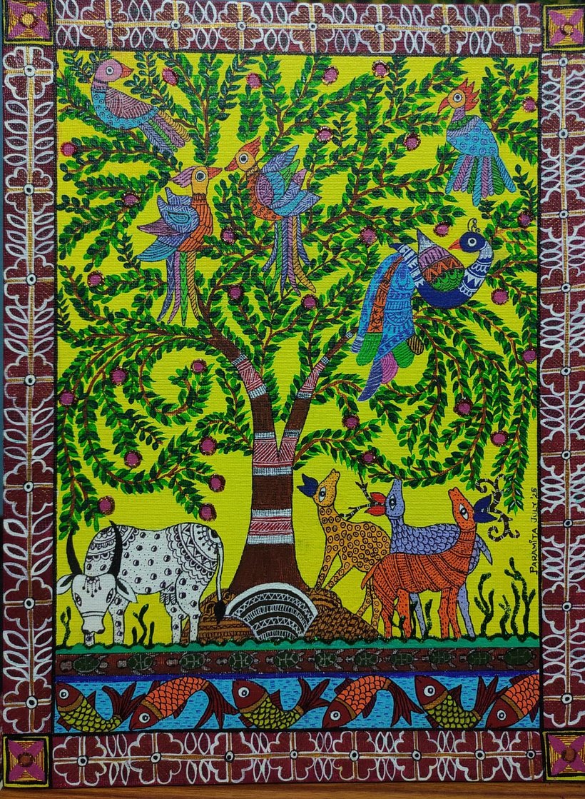 Gond-style painting by Paramita